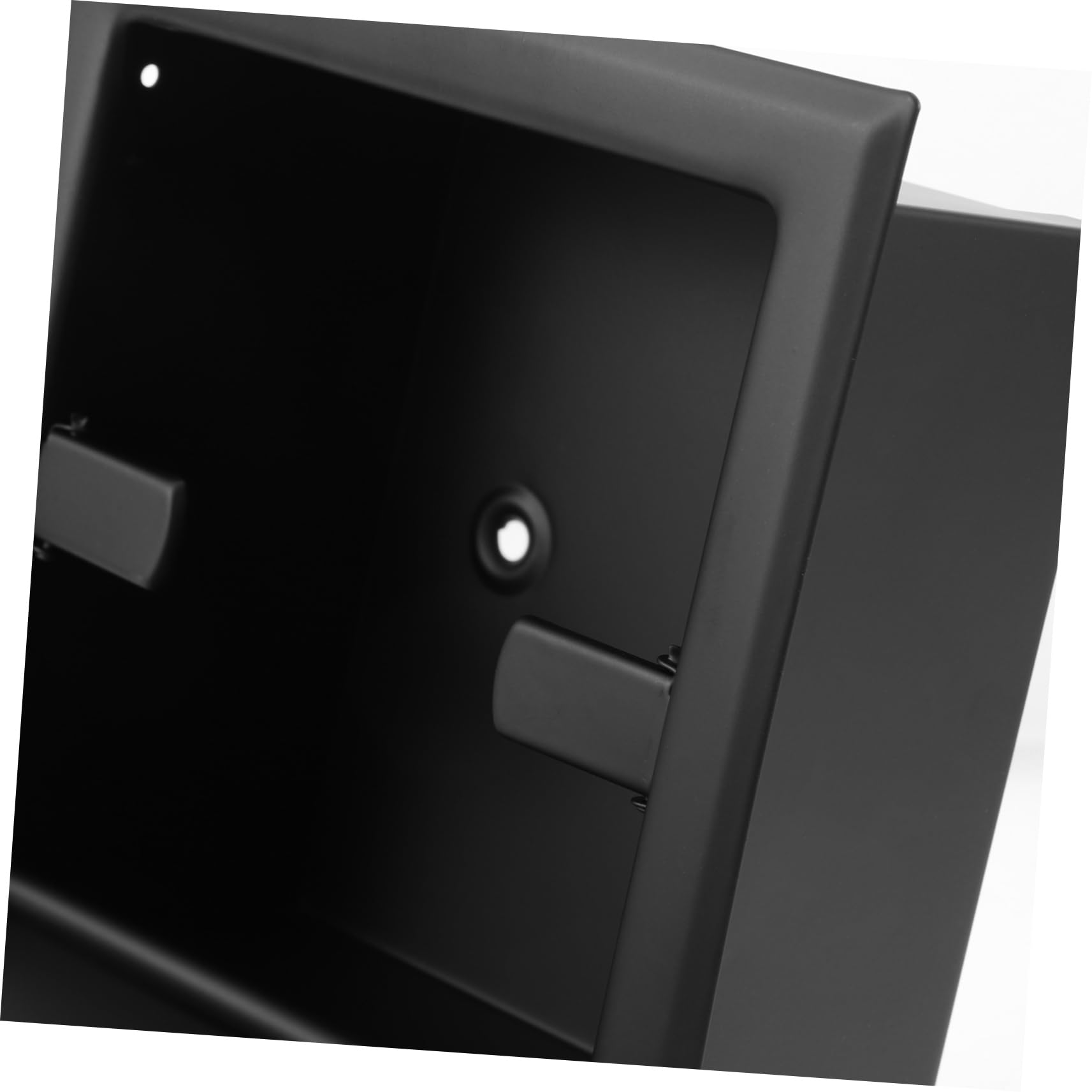 WOONEKY Portarotolo da Muro in Acciaio Inossidabile Nero, Design Moderno e Semplice, Facile da Usare e Pratico per Bagno o Cucina