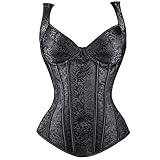 RHOMEIE Women's Waist Trainer Vest Back Braces Posture Corrector Tummy Control Body Shaper Improve Posture Belt Black
