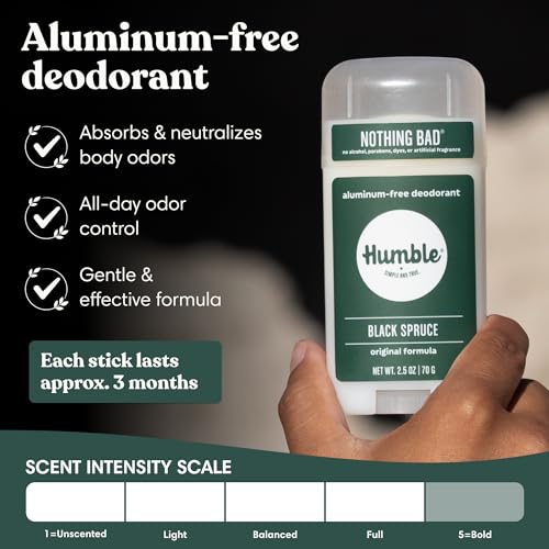 Image of Humble Aluminum-Free Deodorant Stick, Black Spruce - 2 Pack