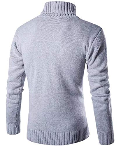 Cacharrel Casaco Blusa Tricot Lã Masculina (Cinza-Claro, G)