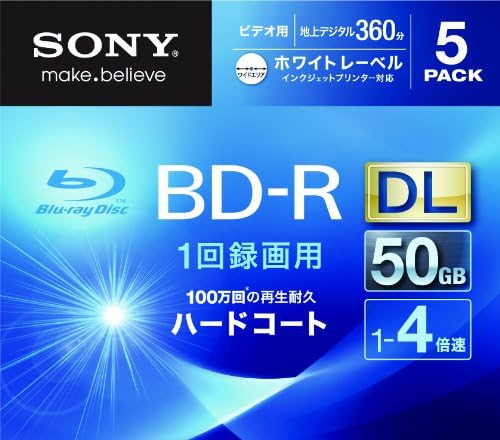Amazon.co.jp: SONY ビデオ用BD-R 追記型 片面2層50GB 4倍速 ホワイト  