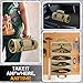 Roll Up Tool Bag, Heavy Duty Tool Organizer with 2 Detachable Zipper Pouches, Compact Durable Tool Storage for Men Women, Perfect for Handyman, RV Owners, Dad Birthday or Father’s Day Gifts, Khaki
