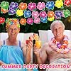 Trandraft 5 Pcs 30 ft Hawaiian Hibiscus Garland Luau Aloha Party Banner Decorations Tropical Birthday Hanging Lei for Wall Door Summer Beach Pool Tiki Jungle Party Havana Nights Supplies Decor #5