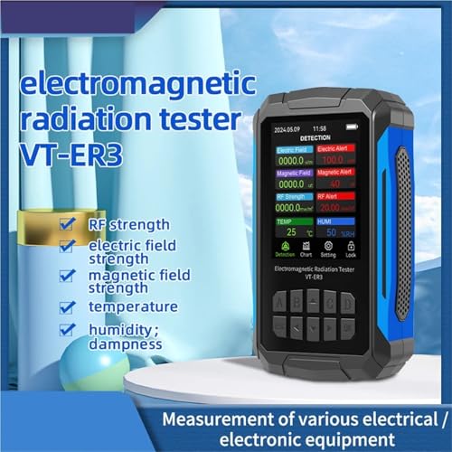 Medidor Electromagnético 5 en 1 Gauss Meter Blanco miniatura 3