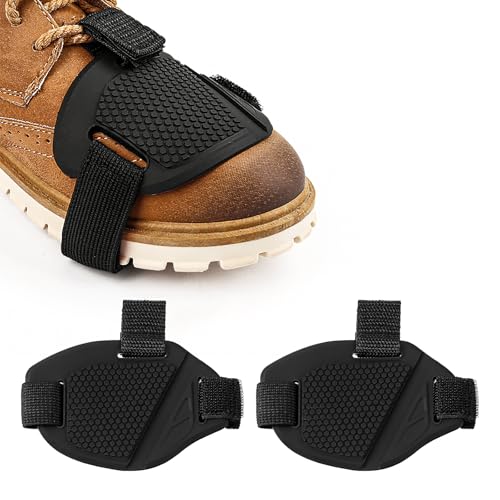 MTRPS 2PCS Motorcycle Shift Pad, Anti-Slip Motorbike Shoe Boot Cover, Adjustable Soft Boot Toe Protector for Most Adult Shoes (2 PCS)