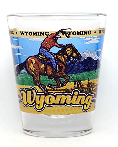 Wyoming State Wraparound Shot Glass