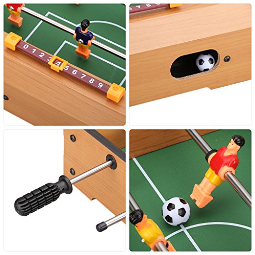 Virhuck Mini Tischplatte Tischkicker Tischbillard, Indoor & Outdoor Tisch Fußball Spiel Set für Kinder (19