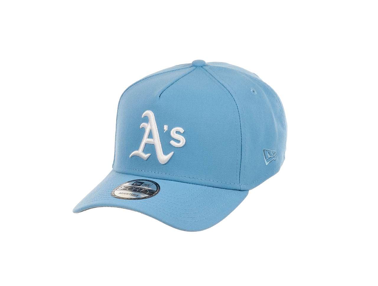 New Era Men's 940-Athletics-Skyblue#29748 Oakland Athletics Mlb Cooperstown Sky Blue 9Forty A-Frame Snapback Cap