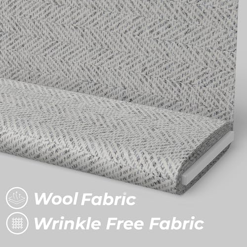 Image of BIGREAMS Unstitched Herringbone Wool Blazer Yarn-Dyed Fabric for Three Piece Suit | 58 inch Wide, Wrinkle Free, Best for Coat Pant, Nehru Jacket (Free Size)