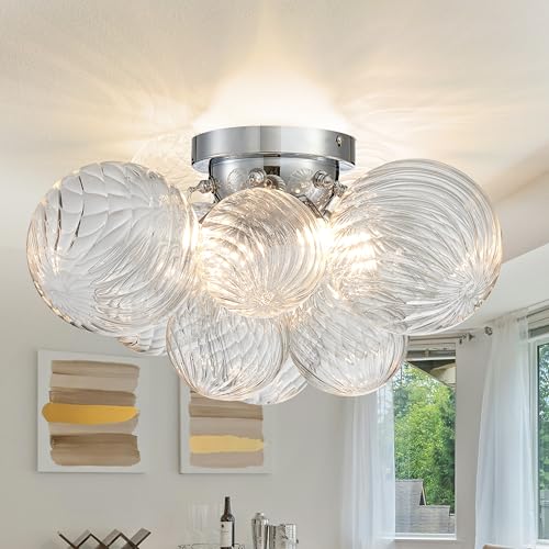 SM Saint Mossi Modern Bubble Ceiling Light Fixture, 4-Light Flush