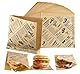 150 Stück Burgerpapier 15x15 cm,Sandwichpapier,Deli Papierblätter, Wasserdicht und Ölfest, für Sandwiches und Pommes,Fritten & Snacks