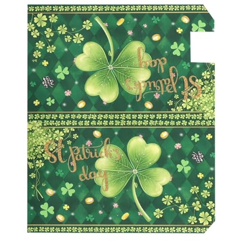 Image of Wamika Happy St Patrick Day Magnetic Mailbox Covers Green Shamrock Clove Golden Coin Mailbox Cover Over Size Full Magnet Garden Yard Porch Mail Boxes Cover Holiday Decorations 25 inch L x 21 inch W