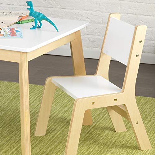 image for KidKraft Wooden Modern Table & 2 Chair Set, Children's Furniture, Whit