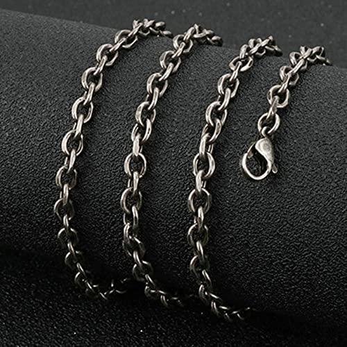 Collier Acier Inoxydable Maille Forçat Chaîne Double Noire 60CM Finition Premium