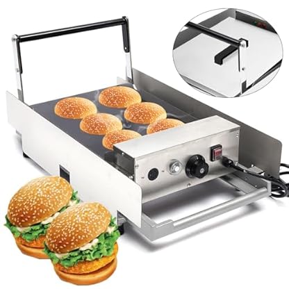 YyanLAK Hamburger Machine, Kommerziellen Hamburgerpresse Doppel Hamburger Maschine Brötchen Toaster 2000W für Bäckereien, Restaurants, Kioske, Kantinen