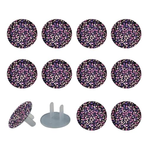 24 Packs Little Flower Pattern Child Proof Outlet Covers, Electrical Safety Socket Protection Caps, Securely Outlet Covers