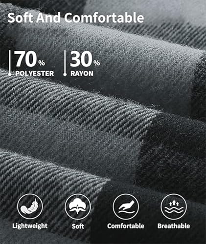 SWISSWELL 3 Pack Men's Flannel Plaid Shirt Casual Long Sleeve Button Down Shirt with Hood4