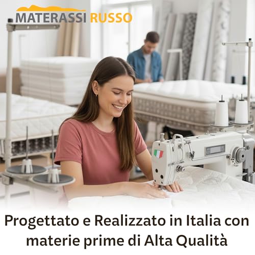 Materasso In Memory Foam Una Piazza E Mezza, Altezza 24 Cm Reali,Rivestimento In Aloe Vera Antibatterico, Spedito Sottovuoto Arrotolato, 100% Made In Italy (120 X 190 Cm Piazza E Mezza) - 7