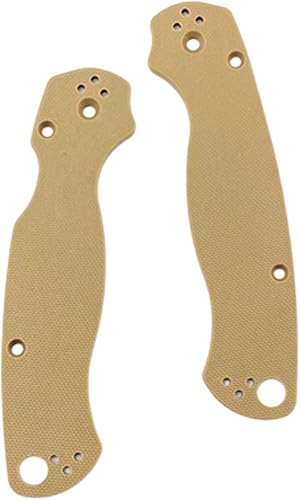 Miniatura 3 de Aibote 1 par de asas G10 Escalas de mango de fibra de vidrio, parche de bricolaje Material de herramienta para Spyderco Para Militar 2 C81 Cuchillo