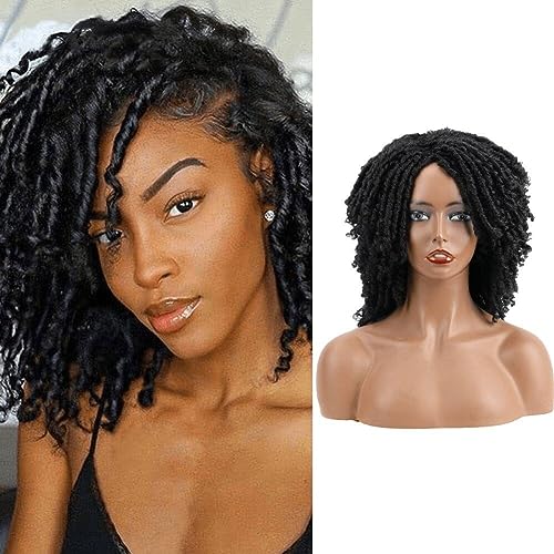 Perruque dreadlocks synthétique pour masquer la perte de volume avec un style afro naturel