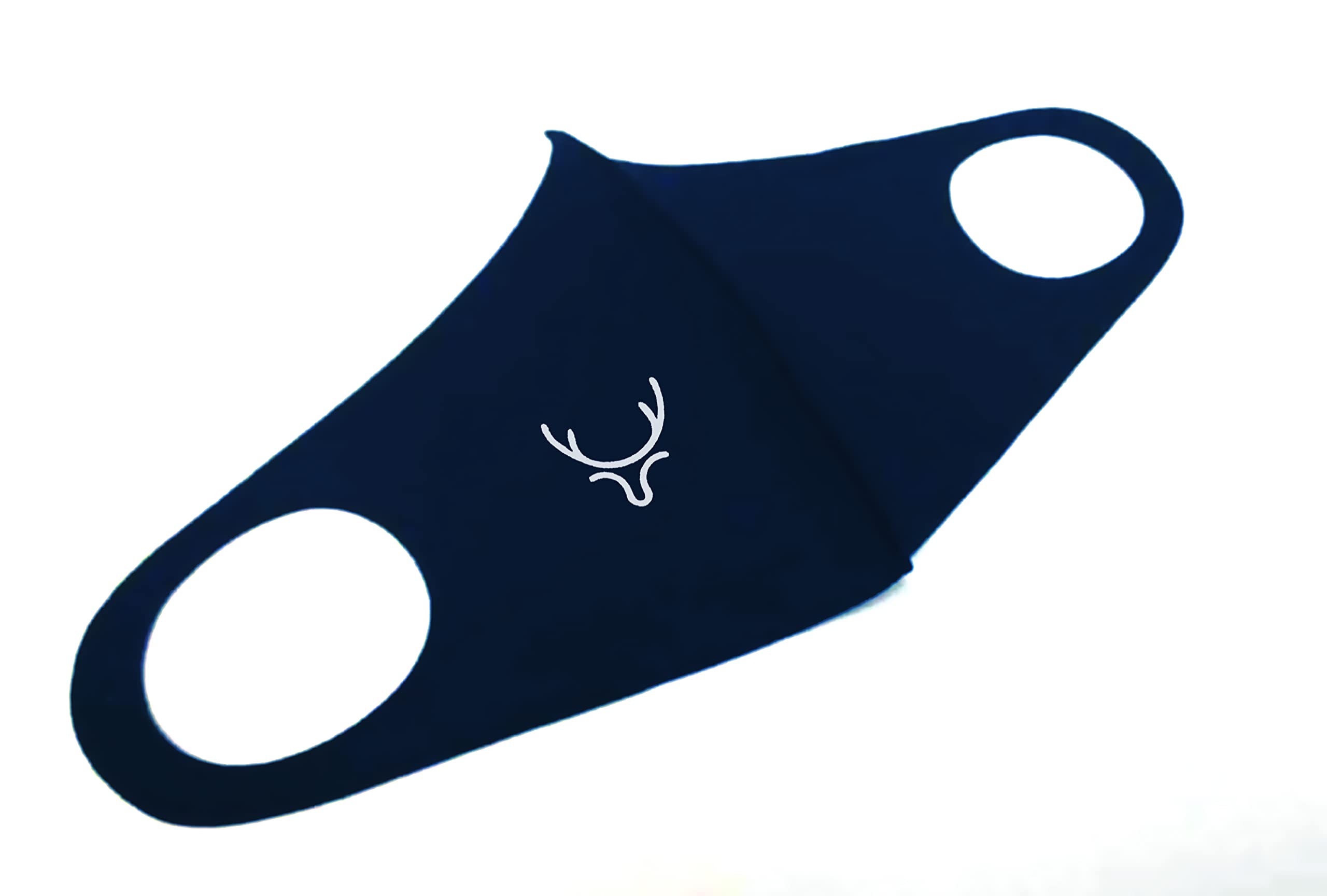 PANTAR Navy Blue Hiran Print Scuba Cotton Face Mask for Men Women, Breathable Washable & Reusable Pollution Mask UV Protection Cloth Mask 1 pc 2