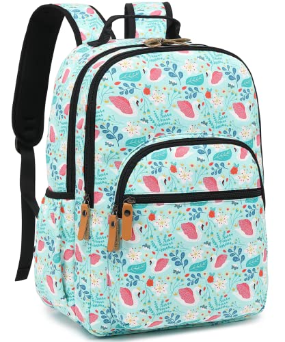 Image of Leaper Water-resistant Cute Swan Laptop Backpack Travel Bag College Backpack Laptop Bag Satchel Water Blue