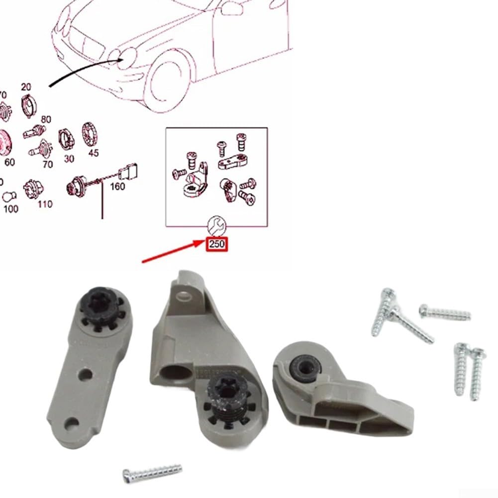 Scheinwerfer-Reparatur-Set vorne rechts für Mercedes C W203, OEM-Nummer A2038203214, Scheinwerfer-Montageunterstützung, Ersatz-Scheinwerferhalterung