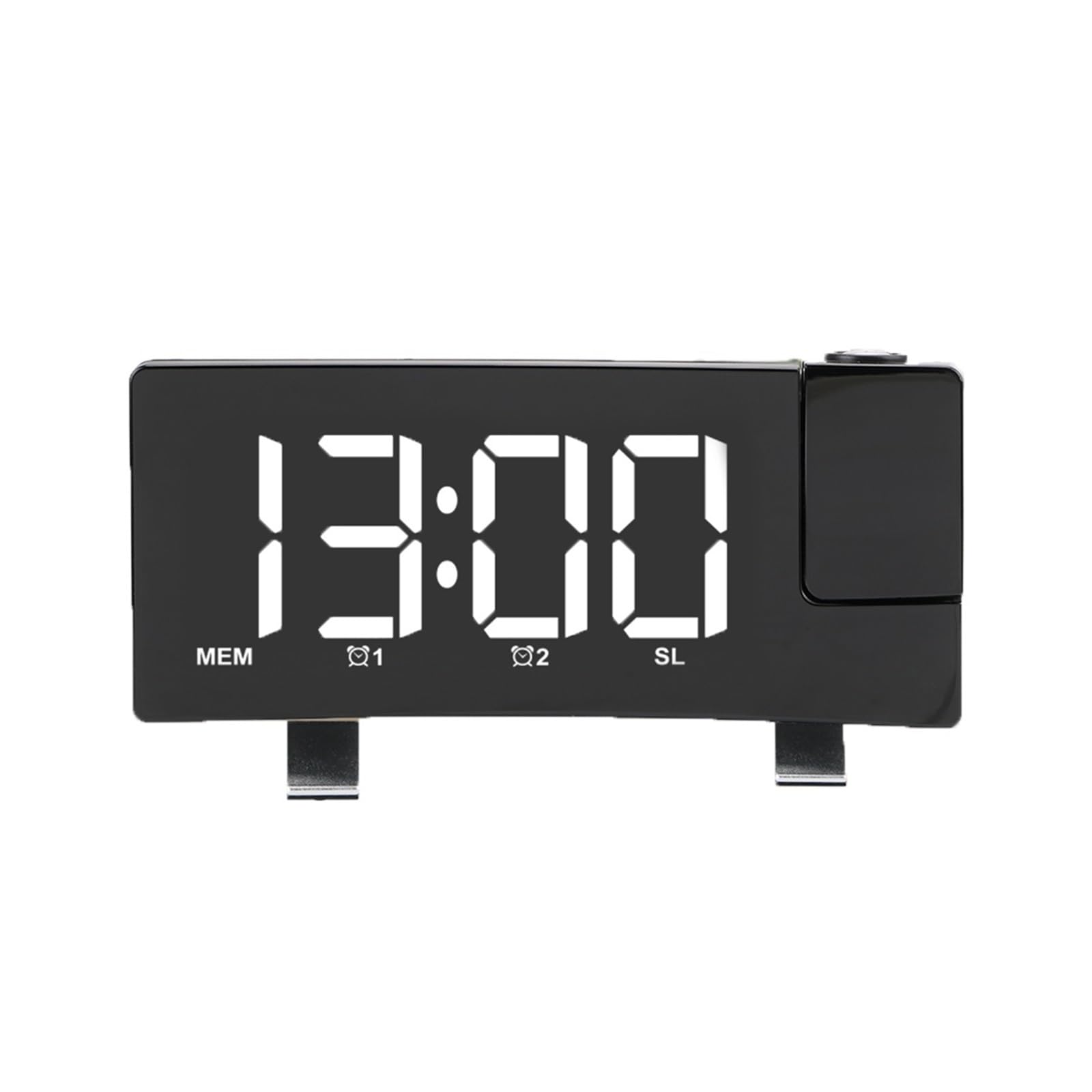KOESRXNQW Digital LED Clock FM Radio USB Projection Backlight Rotating Projector Snooze Alarm Timer Clear Projection