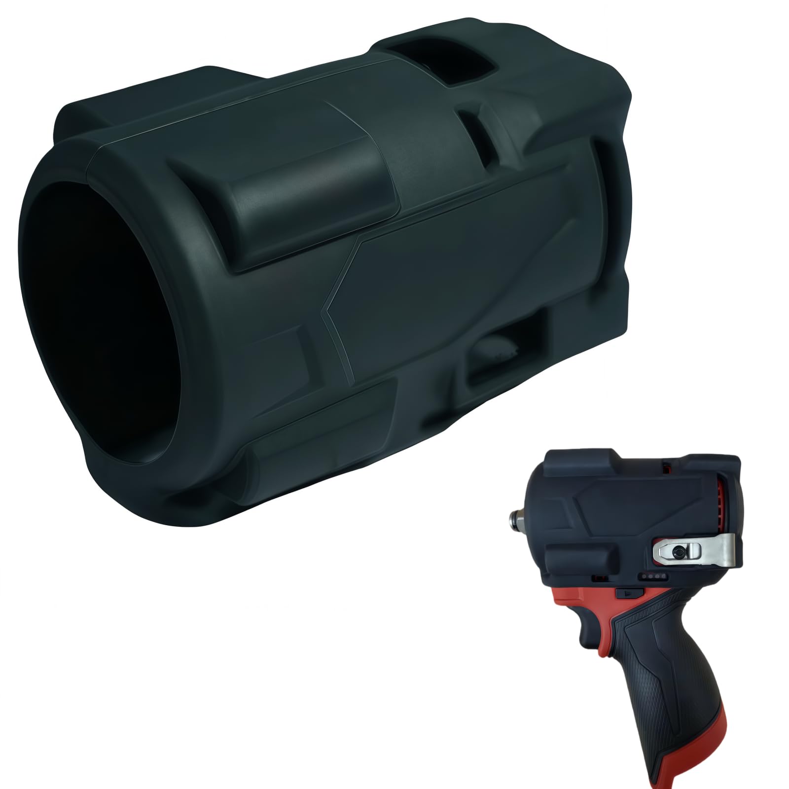 49-16-2563 Impact Wrench Rubber Protective Boot for Milwaukee M12 Fuel Stubby 3/8" & 1/2" Impact Wrench, Fits 2562-20, 2563-20, 2563P-20 (Black)