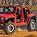 Nilight JL JLU Wide Flat Front & Rear Fender Flares for 2018-2025 Jeep Wrangler JL&JL Unlimited 2/4Doors (No fit 2020+ Gladiator JT) 4Pcs Off-Road Wheel Fenders w/LED Lights Turn Signal Lights DRL