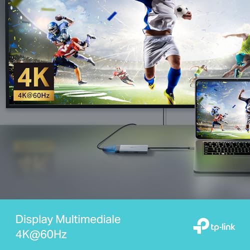 UH5020C Hub USB-C 5 in 1, HDMI 4K@60Hz, USB-C PD Rapida a 100W, Porta USB-C+2 Porte USB-A 3.0 fino a 5 Gbps, Supporta Mac OS, Windows 11/10/8.1/8/7, Linux OS, iPadOS, iOS, Android e Chrome OS - Hub USB - Immagine 3