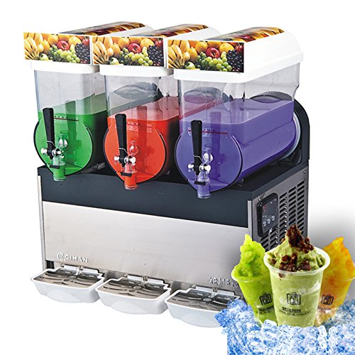 Commercial frozen drink making machine 3X15L BIG TANKS slush drink maker sulsh machine frozen slushie making machine margarita summer drink maker
