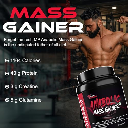 Image of Anabolic Mass Gainer, High-Calorie High-Protein 1164 Cal & 40g, with Creatine & Glutamine, Digestive Enzymes & Probiotics, Rabri Kulfi, 2kg | High Protein Carbs, With Creatine, BCAA & Glutamine, Digestive Enzymes, For Muscle Gain & Fast Growth
