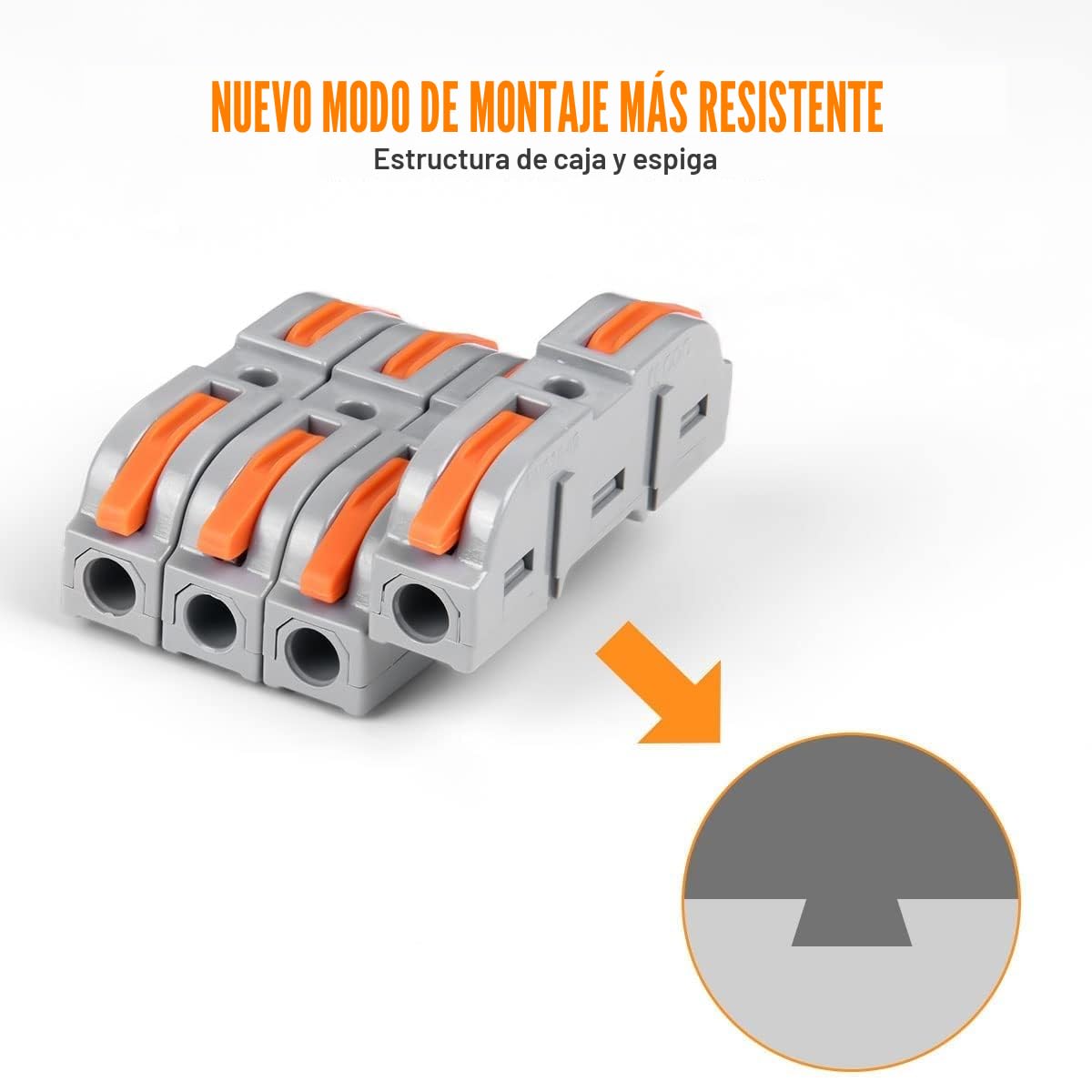 34 Piezas Conexiones Cables Electricos,Bornas de Conexion Electrica,Clemas Electricas Rapidas,Wago Conector,Fichas de Empalme Electrico,Empalmes Cables Electricos,Conectores Electricos Rapidos