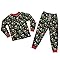 67 Meme Pyjamas Boys Girls Six Seven Number 6 7 Pjs Christmas Pajamas Set Shirt Sleepwear Long Sleeve Tops And Pants 2 Piece Outfit Boys Xmas Pjs Green