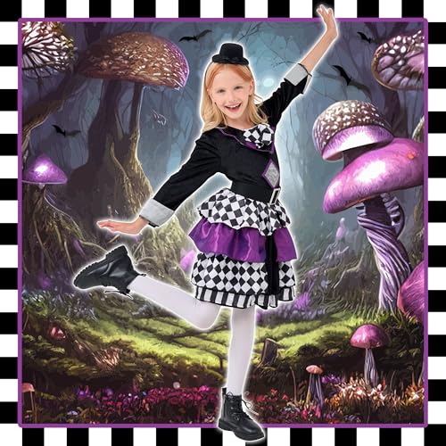 Miss Fantasy Mad Hatter Costume Kids thumb #4