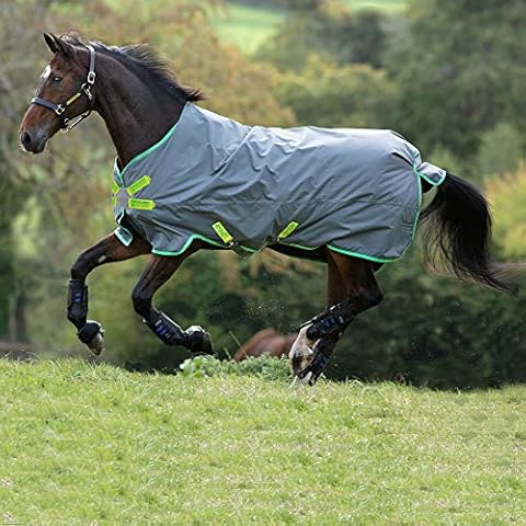 Horseware Amigo Hero 900 Lite Disc 0g Turnout Decke wasserdicht Grey/Green,Lime&Green HW 20, Größe:6'0 Cover