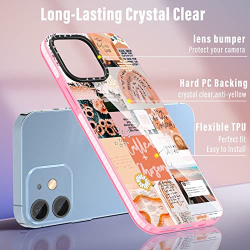 Toycamp for iPhone 12/12 Pro Case for Women, Vintage Collage Art Design, Girls Teens Cute Print Case with Ring Kickstand Cover for iPhone 12/12 Pro (6.1 Inch) - image 3