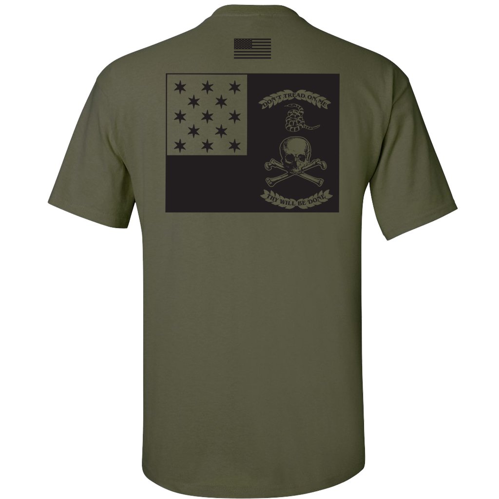 Gadsden and Culpeper 1812 Plattsburgh - Military Green T-Shirt