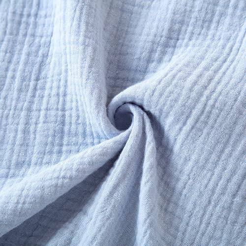 Mens Button Up Pajamas Sets Lightweight Breathable Gauze Sleepwear 3 Piece Thin Comfort Loungewear Set2