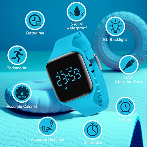 Image of BEN NEVIS Kids Watch, Digital Watch for Boys Girls, Sport Watch with Fitness Tracker, Alarm Clock, Stopwatch, No App and Waterproof, Watch for Kids Ages 5-12