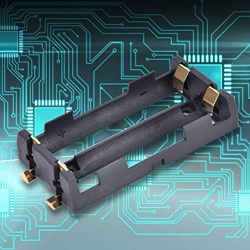 Garosa 2Pcs 18650 Battery Holder 3.7V 18650 2 Section High Temperature Resistance Black Battery Container Case Battery Storage Box for SMD 18650 DIY Charging Power Supply