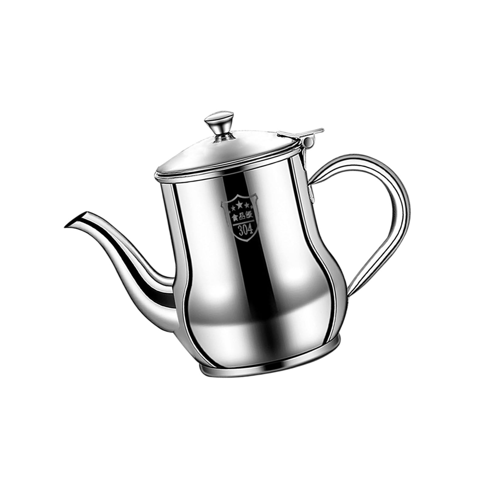 Countertop Oil Container Stainless Steel Long Spout Pouring Dispenser with Lid for Stovetop Cooking and Kitchen Prep Oil Dispenser Kitchen Container Stainless Steel Pourer Long Spout Condiment Pourer
