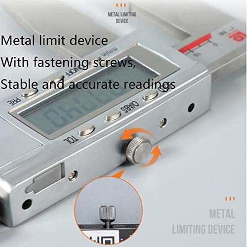 Vernier Digitaler Bremssattel 0-1500mm, Präzisionsmetall-Messwerkzeug mit LCD-Anzeige, genaues lineares Kapazitätslineal für interne Externe Tiefen- und Schrittmessungen