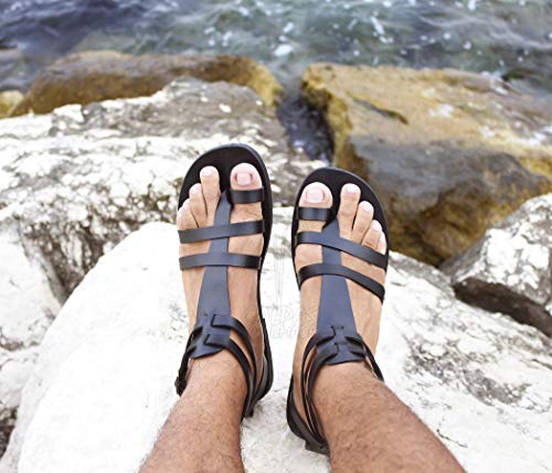 Men gladiator handmade leather sandals Greek Roman all Sizes - FASCINATION2