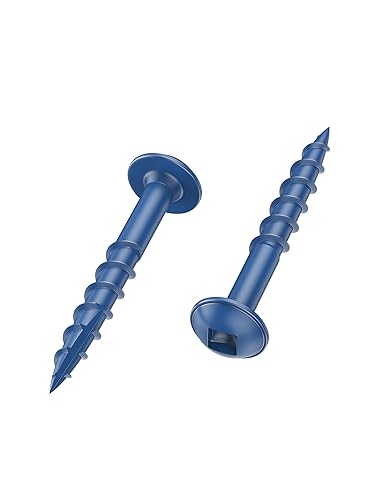 YaaYii Tornillos para agujeros de bolsillo #8 x 1-14 pulgadas, paquete de 60 tornillos para madera, rosca gruesa, cabezal de arandela, unidad