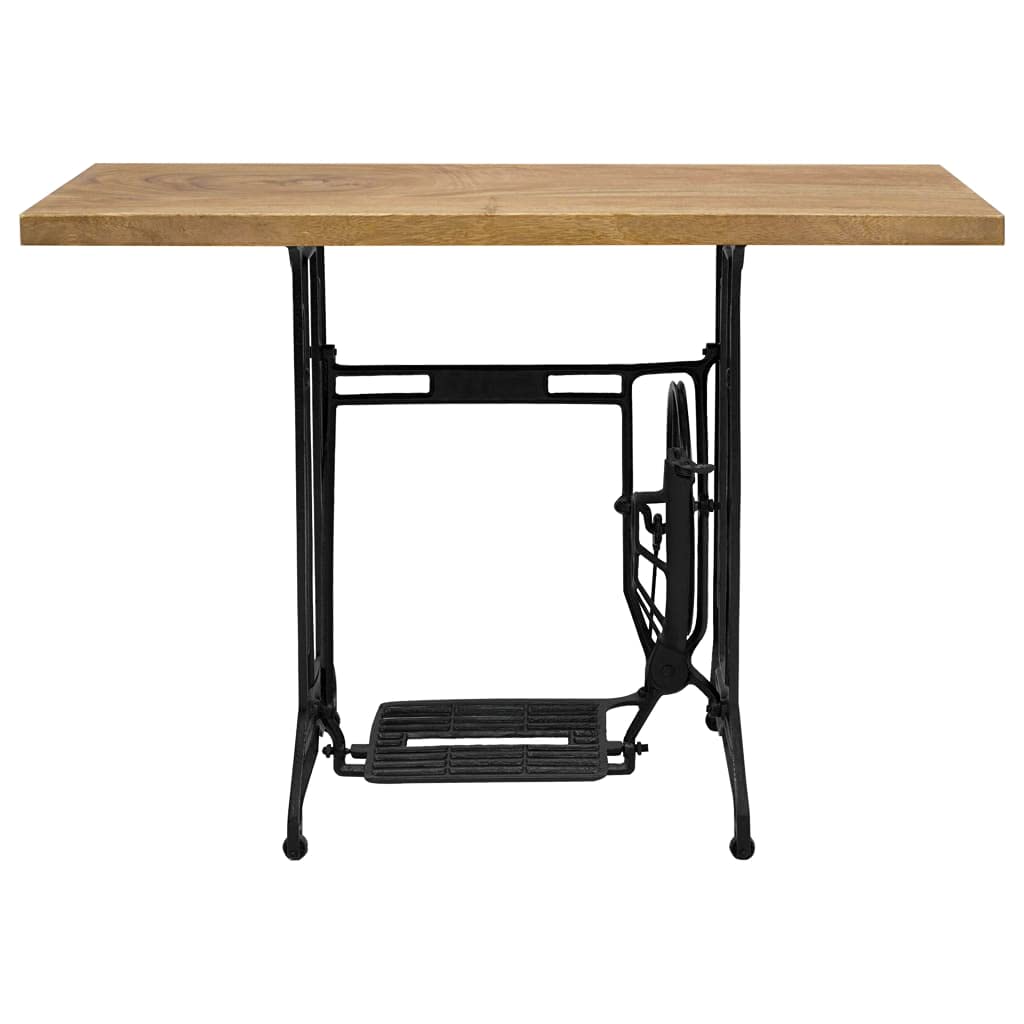 Mesa consola para máquina de coser, 110 x 40 x 75 cm, mesa de madera maciza, diseño vintage, para salón, dormitorio, pasillo