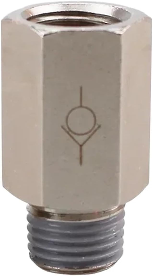 1pc 1/4" 3/8" 1/2" BSPT Male Female Thread Brass Pneumatic Check Valve One Way Non-return Valve Pipe Fitting Adapter(PCVF,BSP3I8_CHECK VALVE)