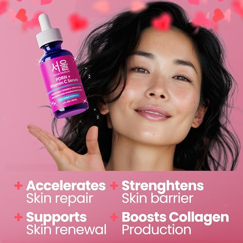 Image of SeoulCeuticals PDRN Serum Salmon DNA Vitamin C Serum - Korean Skincare Anti Aging PDNR Skin Repair Booster - K Beauty PDRM Skin Care for Face 1oz