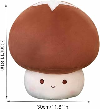 Peluche Champignon Géante – 35 Ou 45 Cm – Oreiller Tout Doux En Coton PP – Décoratif Et Câlin – Cadeau Anniversaire Enfant